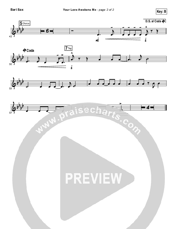 Your Love Awakens Me Bari Sax (Phil Wickham)