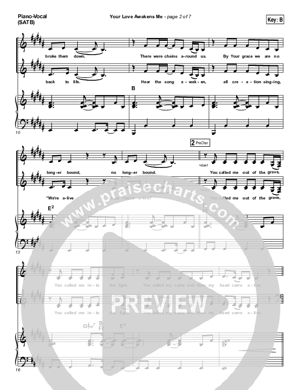 Your Love Defends Me sheet music for voice, piano or guitar (PDF)