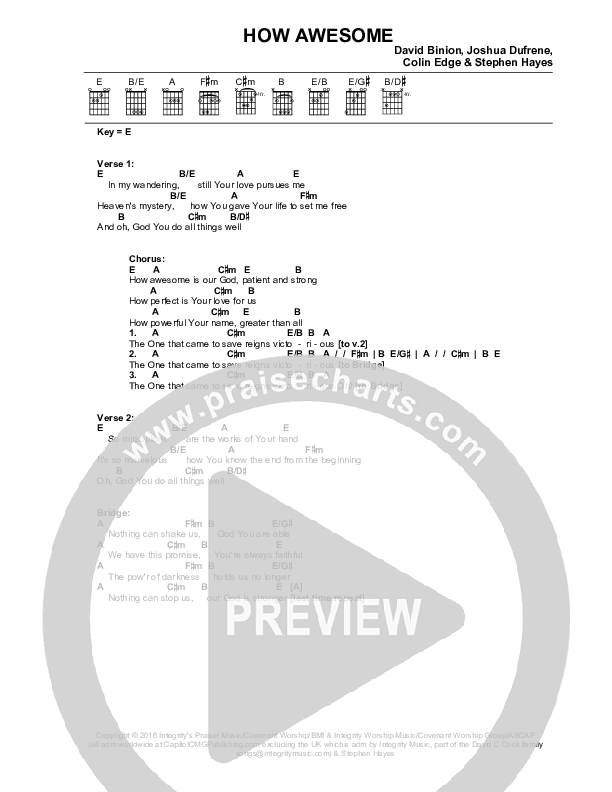 Song Of Sacrifice Chords PDF (Fike) - PraiseCharts