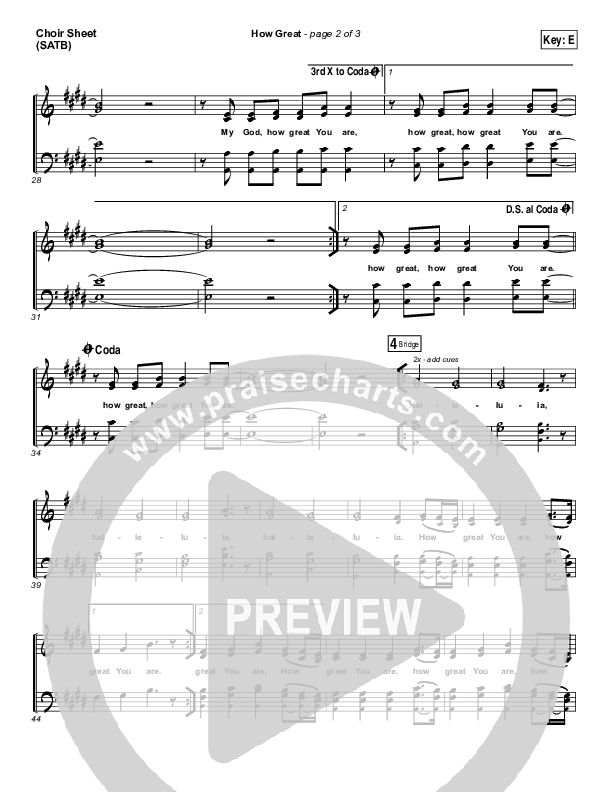How Great Choir Vocals (SATB) (Covenant Worship)