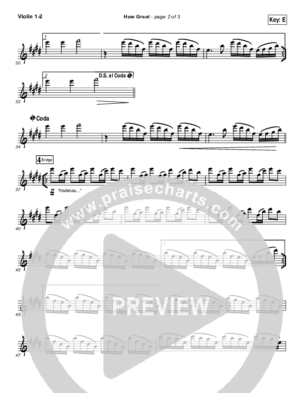 How Great Violin 1/2 (Covenant Worship)