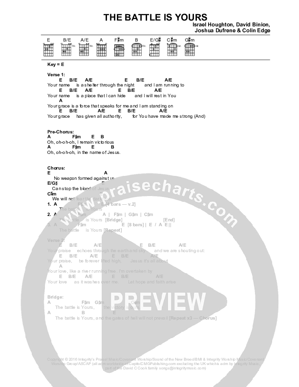 The Battle Is Yours Chords & Lyrics (Covenant Worship)
