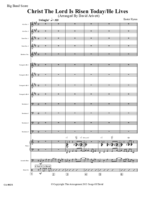 Christ The Lord Is Risen Today/He Lives (Instrumental) Orchestration (David Arivett)