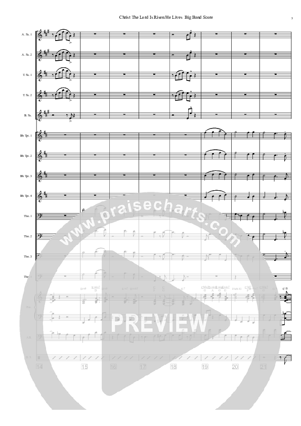 Christ The Lord Is Risen Today/He Lives (Instrumental) Conductor's Score (David Arivett)