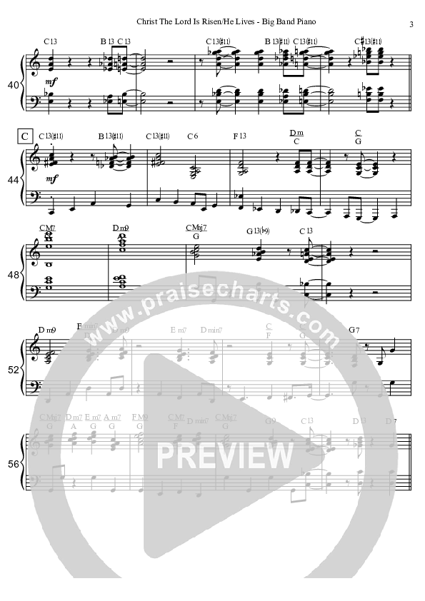 Christ The Lord Is Risen Today/He Lives (Instrumental) Piano Sheet (David Arivett)