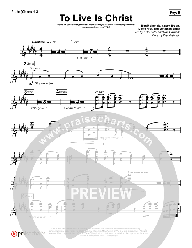 To Live Is Christ Wind Pack (Sidewalk Prophets)