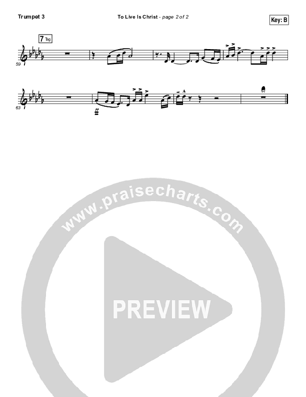 To Live Is Christ Trumpet 3 (Sidewalk Prophets)