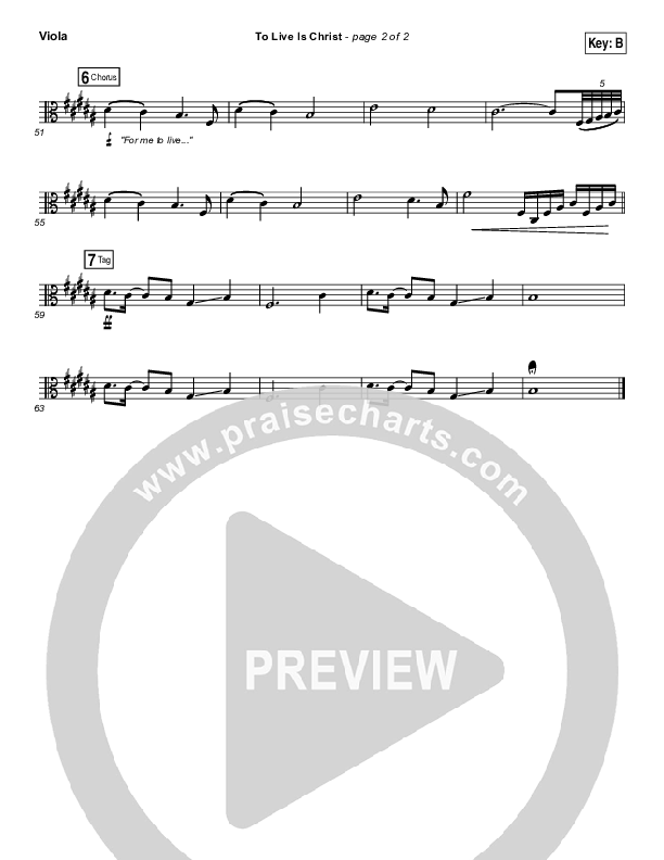 To Live Is Christ Viola (Sidewalk Prophets)