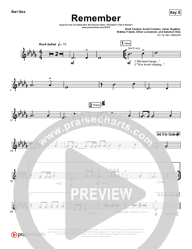 Remember Bari Sax (Brett Younker / Melodie Malone / Passion)