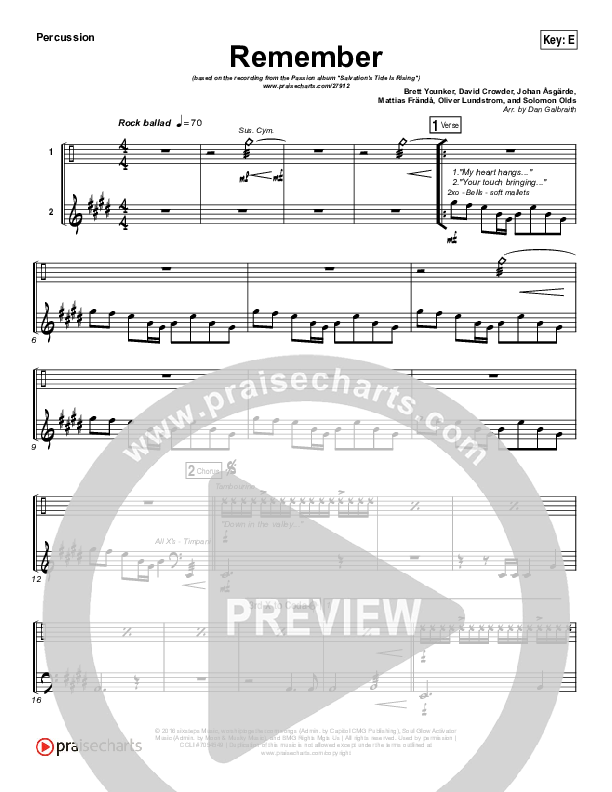 Remember Percussion (Brett Younker / Melodie Malone / Passion)