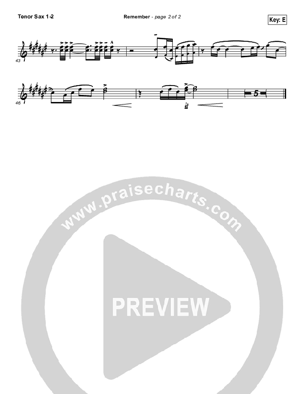 Remember Tenor Sax 1/2 (Brett Younker / Melodie Malone / Passion)