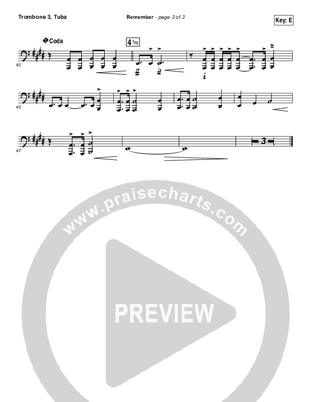 Remember Trombone 3/Tuba (Brett Younker / Melodie Malone / Passion)