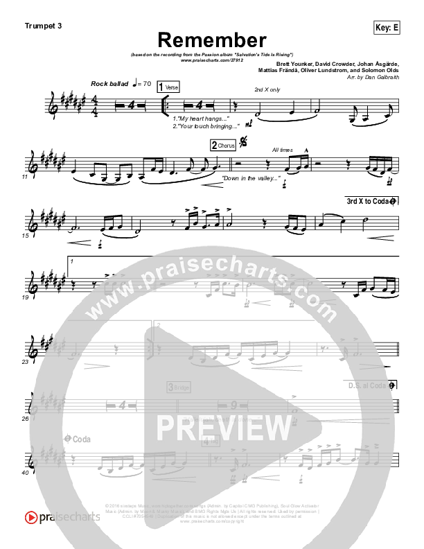 Remember Trumpet 3 (Brett Younker / Melodie Malone / Passion)