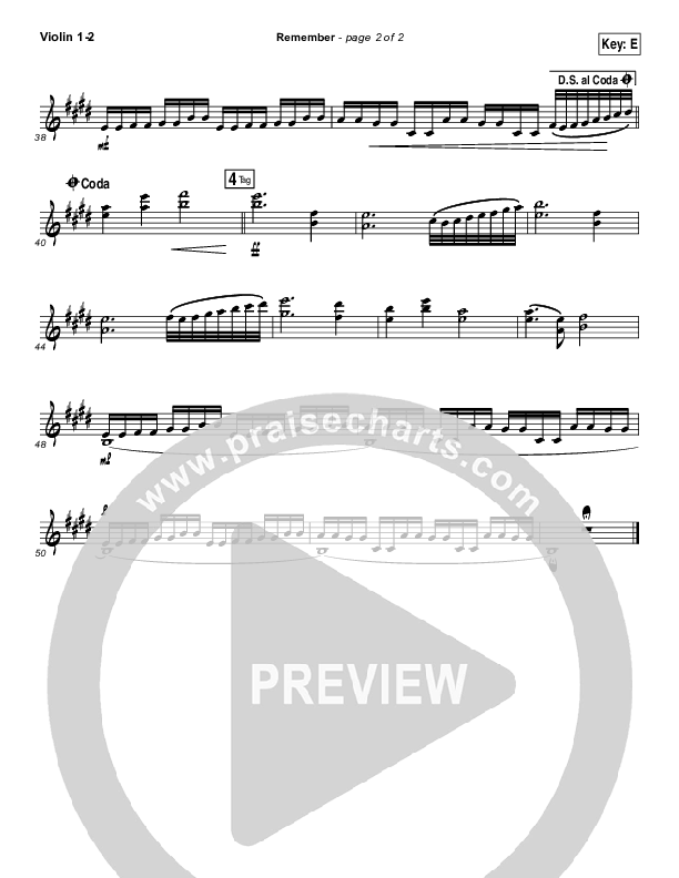 Remember Violin 1/2 (Brett Younker / Melodie Malone / Passion)