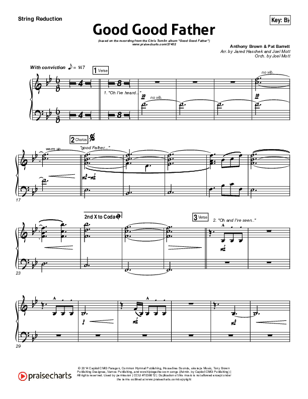 Good Good Father (Choral Anthem SATB) Synth Strings (Housefires / NextGen Worship / Arr. Richard Kingsmore)