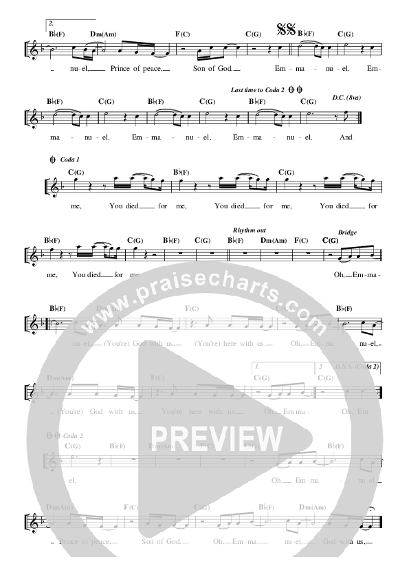 Emmanuel Lead Sheet (Vineyard UK)