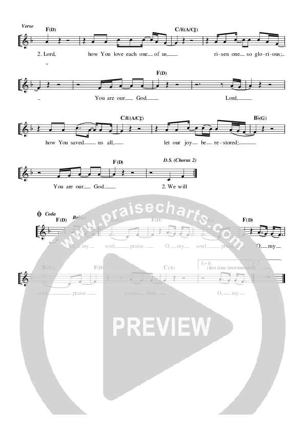 O My Soul Lead Sheet (Vineyard UK)