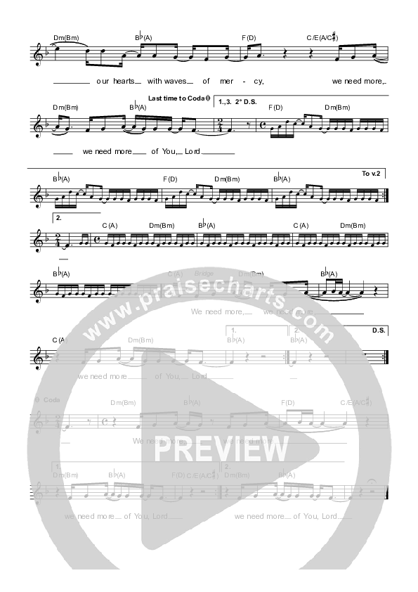 We Need More Lead Sheet (Vineyard UK)