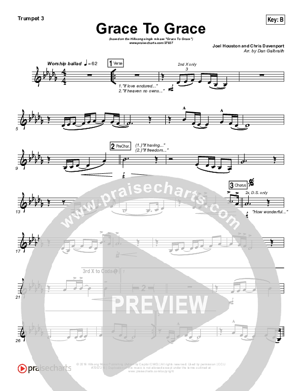 Grace To Grace Trumpet 3 (Hillsong Worship)