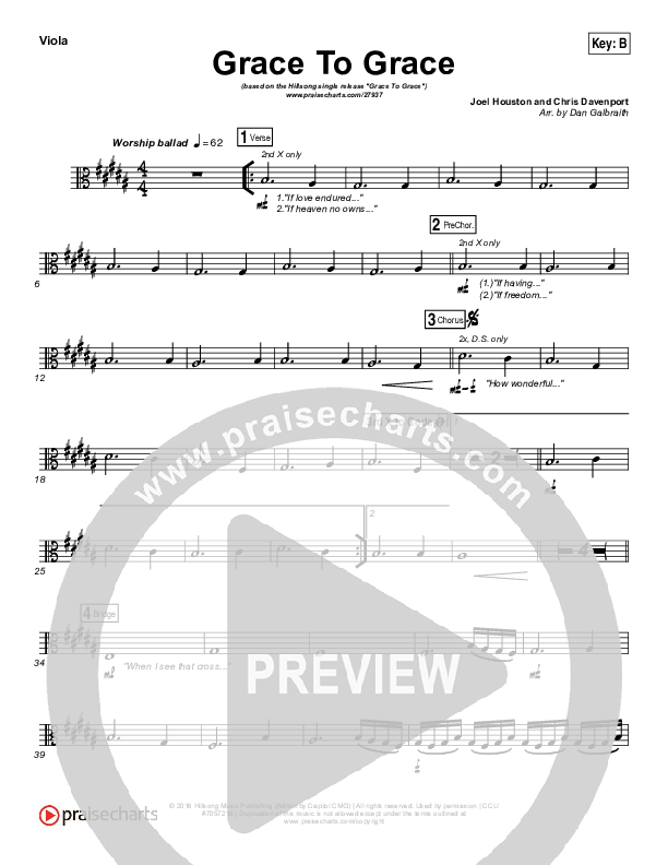 Grace To Grace Viola (Hillsong Worship)