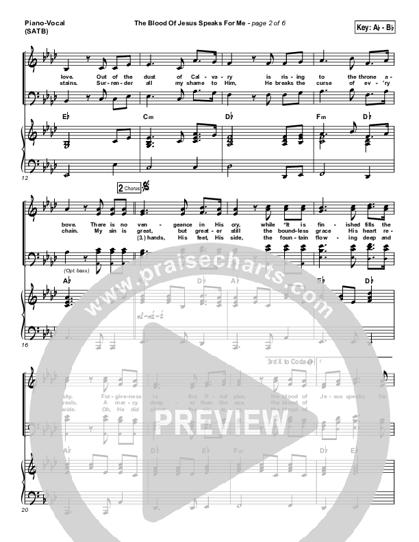 The Blood Of Jesus Speaks For Me Piano/Vocal (SATB) (Travis Cottrell)