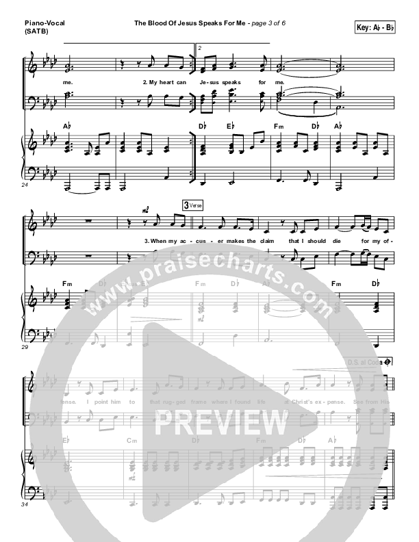 The Blood Of Jesus Speaks For Me Piano/Vocal Pack (Travis Cottrell)