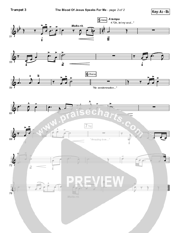 The Blood Of Jesus Speaks For Me Trumpet 3 (Travis Cottrell)