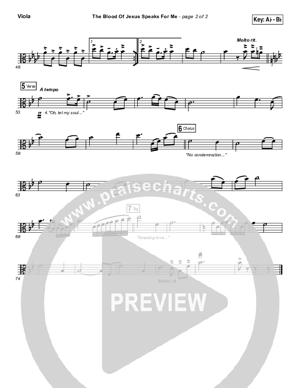 The Blood Of Jesus Speaks For Me Viola (Travis Cottrell)