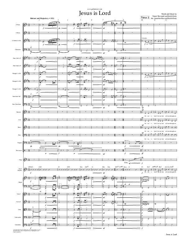 Jesus Is Lord Conductor's Score (Keith & Kristyn Getty)