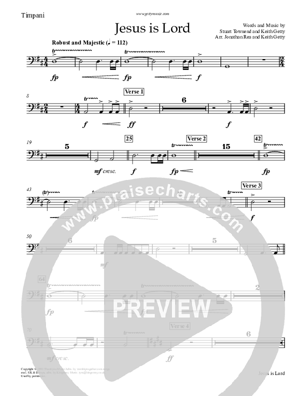 Jesus Is Lord Timpani (Keith & Kristyn Getty)