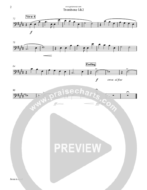 Jesus Is Lord Trombone 1/2 (Keith & Kristyn Getty)
