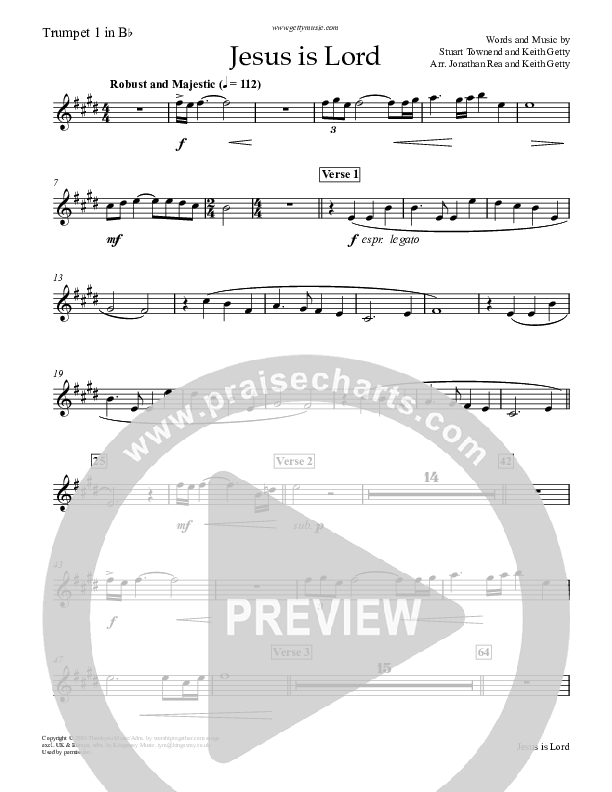 Jesus Is Lord Trumpet 1 (Keith & Kristyn Getty)