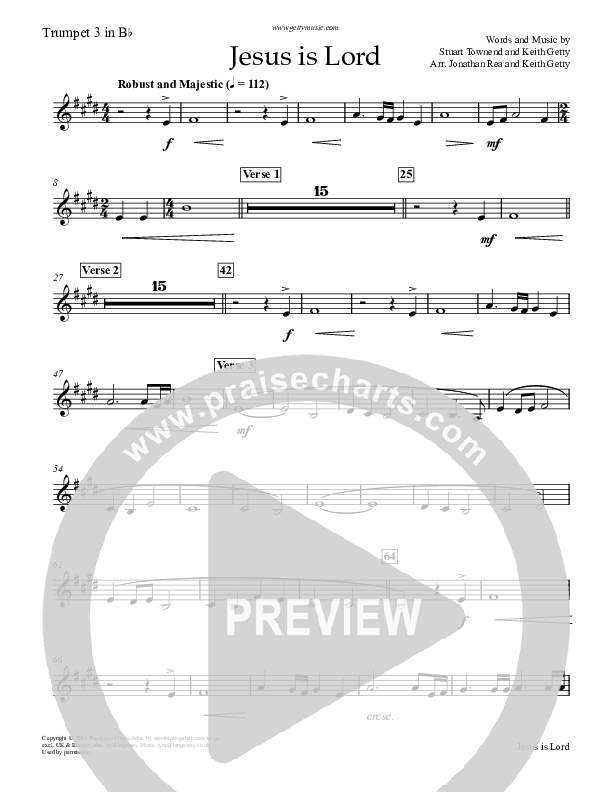Jesus Is Lord Trumpet 3 (Keith & Kristyn Getty)