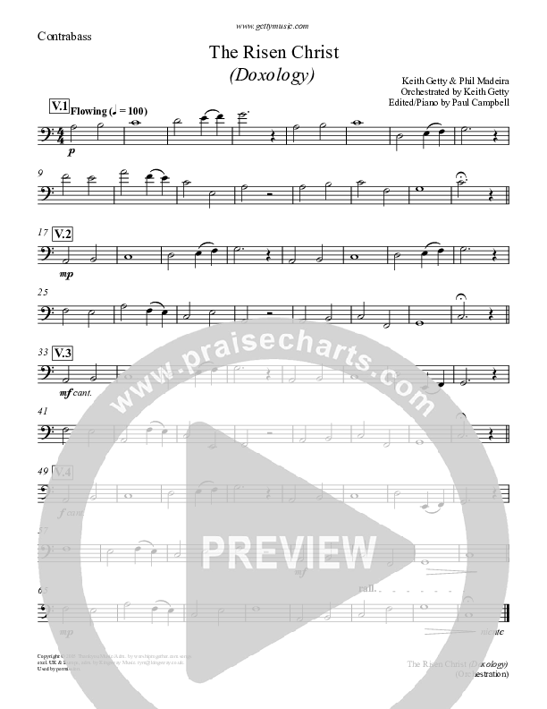 O Breath Of God (The Risen Christ) Double Bass (Keith & Kristyn Getty)