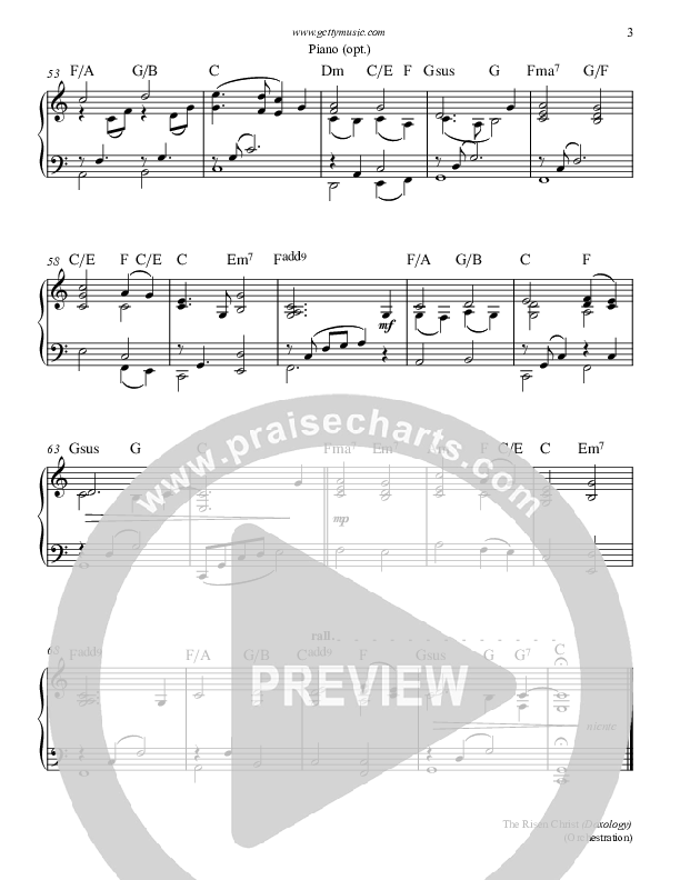 O Breath Of God (The Risen Christ) Piano Sheet (Keith & Kristyn Getty)