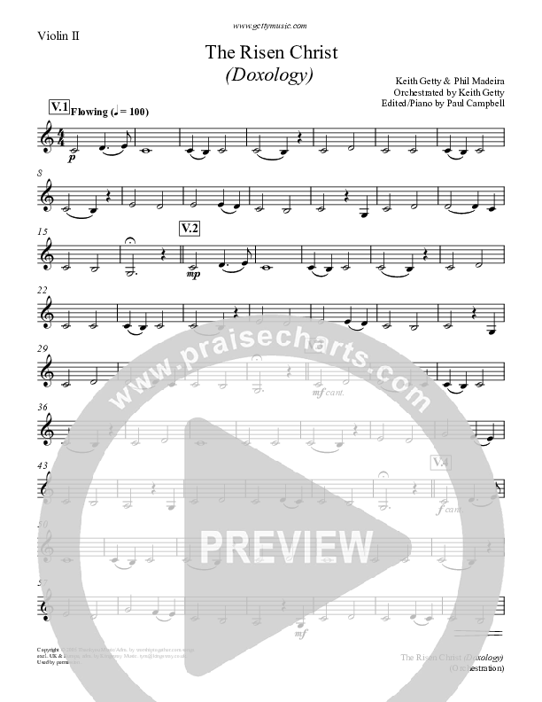 O Breath Of God (The Risen Christ) Violin 2 (Keith & Kristyn Getty)