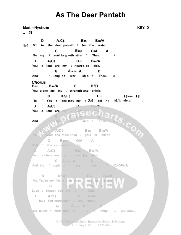 As The Deer Chords Pdf Dennis Prince Nolene Prince Praisecharts