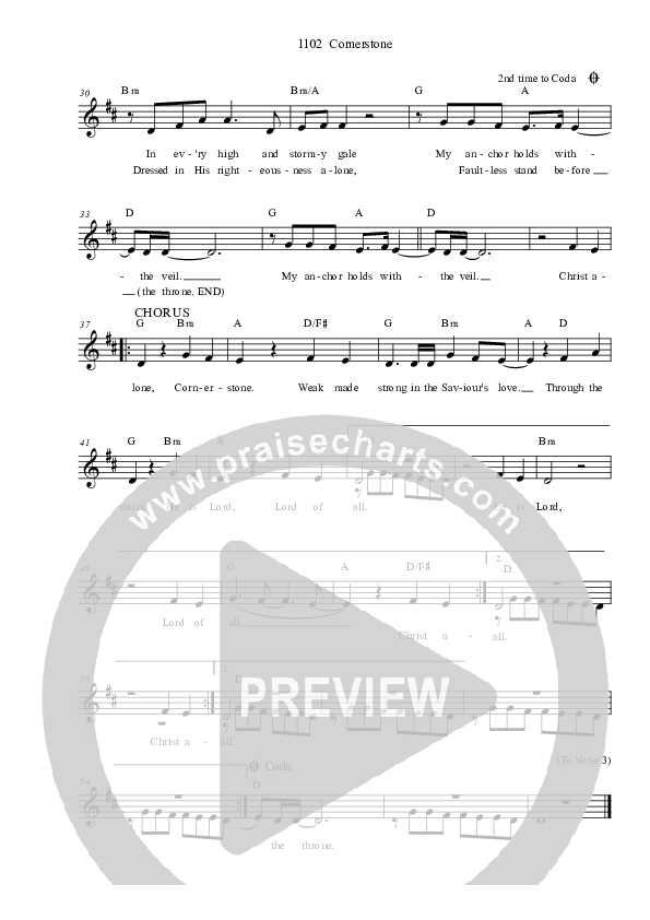 Cornerstone Lead Sheet (Dennis Prince / Nolene Prince)
