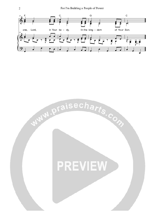 For I'm Building A People Of Power Piano/Vocal (SAT) (Dennis Prince / Nolene Prince)