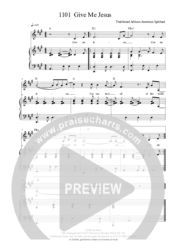 Give Me Jesus Lead & Piano (Dennis Prince / Nolene Prince)