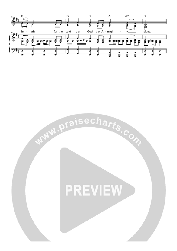 Hallelujah Our God Reigns Lead & Piano (Dennis Prince / Nolene Prince)