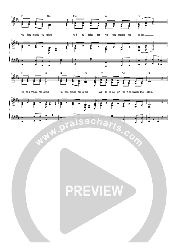 He Has Made Me Glad Piano/Vocal (SAT) (Dennis Prince / Nolene Prince)