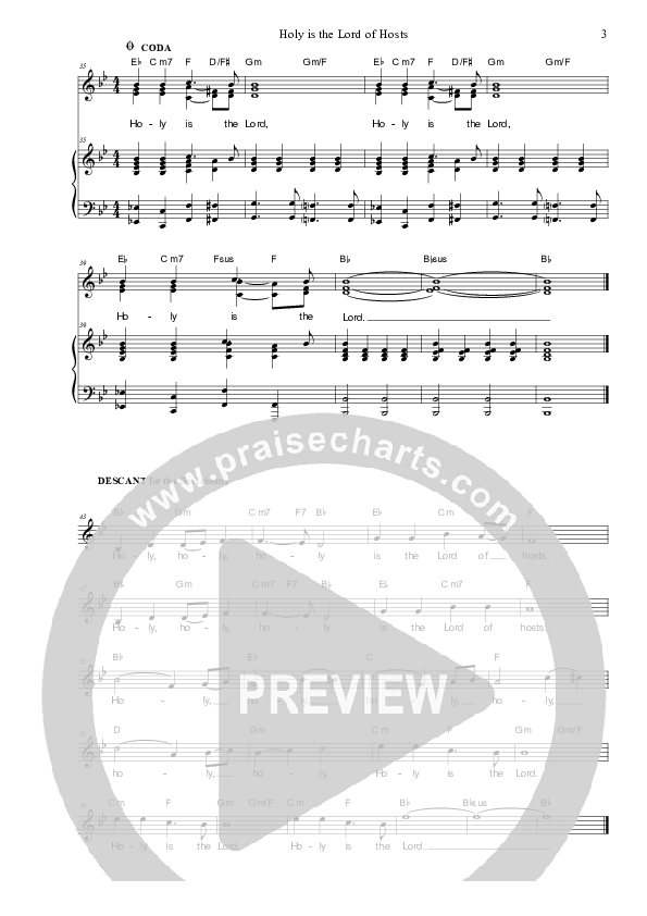 Holy Is The Lord Of Hosts Piano/Vocal (SAT) (Dennis Prince / Nolene Prince)