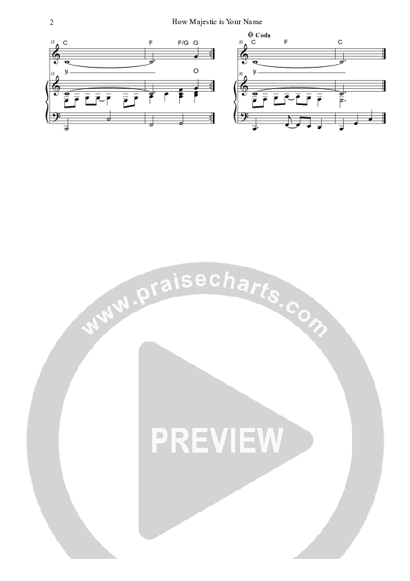 How Majestic Is Your Name Piano/Vocal (Dennis Prince / Nolene Prince)