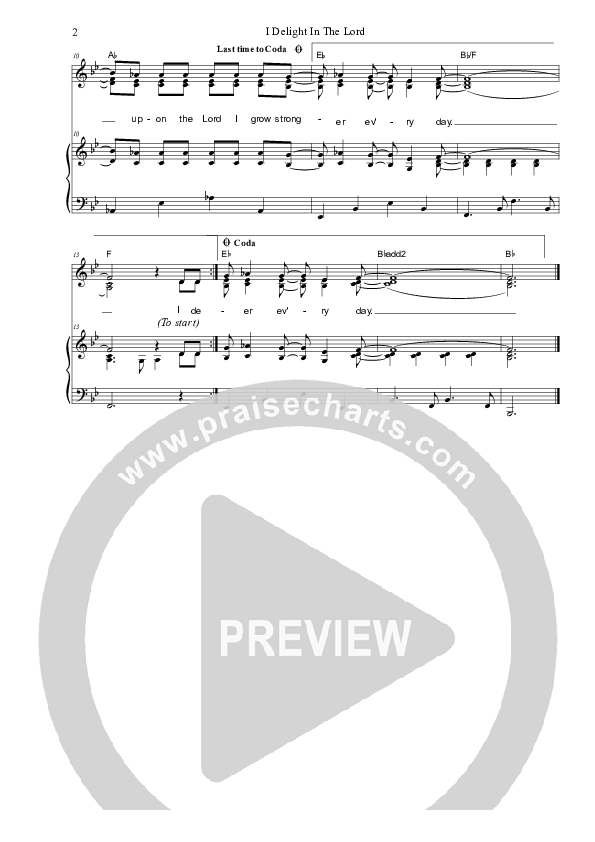 I Delight In The Lord Piano/Vocal & Lead (Dennis Prince / Nolene Prince)