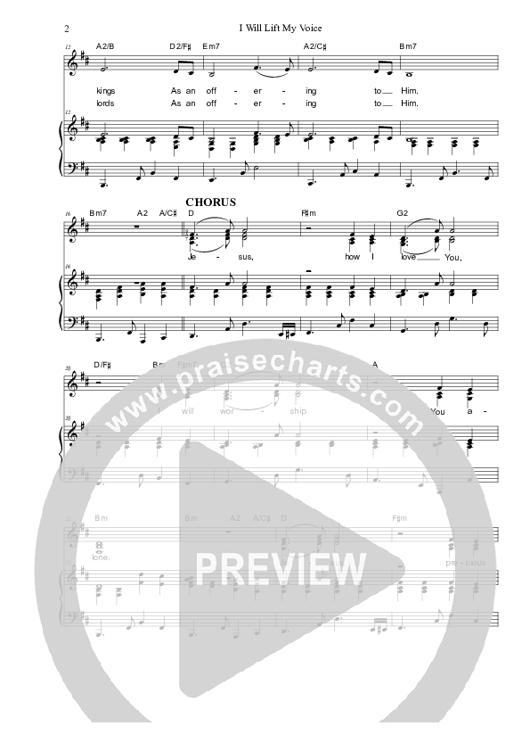 I Will Lift My Voice Piano/Vocal & Lead (Dennis Prince / Nolene Prince)