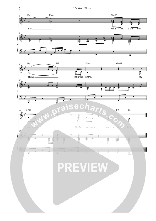 It's Your Blood Piano/Vocal (SAT) (Dennis Prince / Nolene Prince)