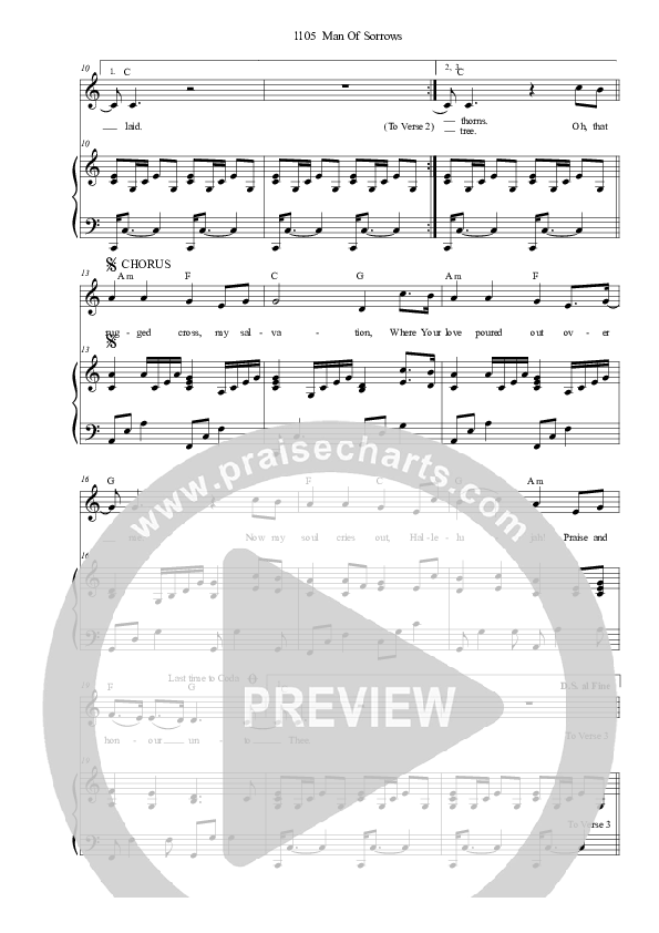 Man Of Sorrows Piano/Vocal & Lead (Dennis Prince / Nolene Prince)