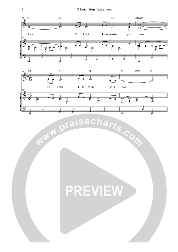 O Lord Your Tenderness Piano/Vocal & Lead (Dennis Prince / Nolene Prince)