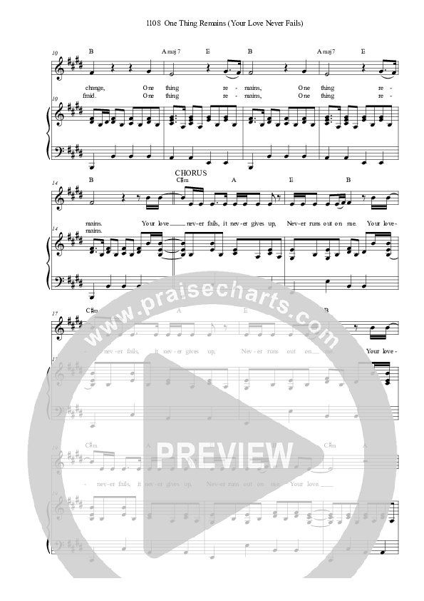 One Thing Remains Piano/Vocal & Lead (Dennis Prince / Nolene Prince)